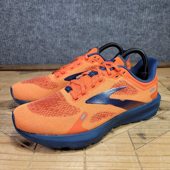 Brooks Launch 9 Mens 8D Orange Blue 1103861D854 Running Athletic Sneakers - Picture 2 of 14